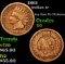 1861 Indian Cent 1c Grades f+