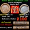 Mixed small cents 1c orig shotgun roll, 1917-d Wheat Cent, 1899 Indian Cent other end, McDonalds Wra