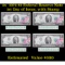 4x 1976 $2 Federal Reserve Note 1st Day of Issue, with Stamp Consecutive Serial Number Grades Gem CU