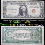 1935A $1 Silver Certificate Hawaii WWII Emergency Currency Grades vf+