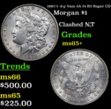 1887/1--8-p Vam 3A I4 R5 Super CD Morgan Dollar $1 Grades GEM+ Unc