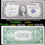 1935c $1 Blue Seal Silver Certificate Grades Gem CU