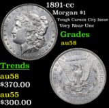 1891-cc Morgan Dollar $1 Grades Choice AU/BU Slider