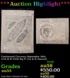 ***Auction Highlight*** Continental Currency September 26th, 1778 $8 Fr-CC81 Sig P. Cox & N. Donnell