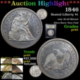 Proof *Highlight Of Entire Auction* 1846 Seated Liberty Dollar $1 Graded Select Proof BY USCG (fc)