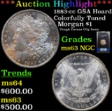 ***Auction Highlight*** NGC 1883-cc GSA Hoard Morgan Dollar $1 Graded ms63 By NGC (fc)