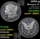 1886-p Morgan Dollar $1 Grades Select Unc+ DMPL