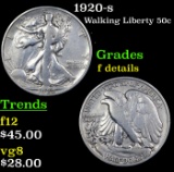 1920-s Walking Liberty Half Dollar 50c Grades f details