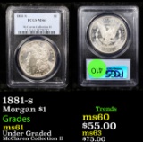 PCGS 1881-s Morgan Dollar $1 Graded ms61 By PCGS