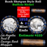 Buffalo Nickel Shotgun Roll in Old Bank Style 'Los Angeles Trust And Savins Bank'  Wrapper 1918 & s