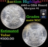 ***Auction Highlight*** NGC 1885-o GSA Hoard Morgan Dollar $1 Graded ms64 By NGC (fc)