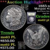 ***Auction Highlight*** 1885-s Morgan Dollar $1 Graded Select Unc PL By USCG (fc)