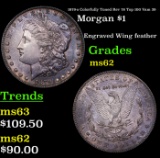 1879-s Colorfully Toned Rev 78 Top 100 Vam 39 Morgan Dollar $1 Grades Select Unc