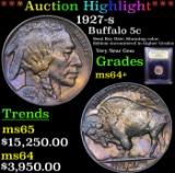 ***Auction Highlight*** 1927-s Buffalo Nickel 5c Graded Choice+ Unc By USCG (fc)