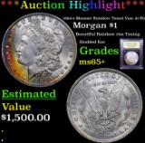 ***Auction Highlight*** 1884-o Monster Rainbow Toned Vam 41 R5 Morgan Dollar $1 Graded GEM+ Unc By U