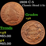 1809 C-5 Classic Head half cent 1/2c Grades vg, very good