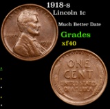 1918-s Lincoln Cent 1c Grades xf