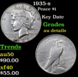 1935-s Peace Dollar $1 Grades AU Details