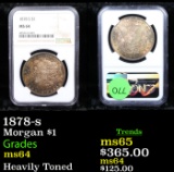 NGC 1878-s Morgan Dollar $1 Graded ms64 By NGC