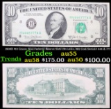 1969B $10 Green Seal Federal Reseve Note (St.Louis, MI) Cool Serial# 444 & 777 Grades Choice AU