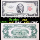 1953c $2 Red Seal United States Note Key To The Series Grades Choice AU/BU Slider