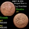 1807 S-274 Draped Bust Large Cent 1c Grades g, good