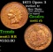 1873 Open 3 Indian Cent 1c Grades Select Unc RB