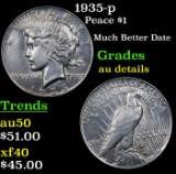 1935-p Peace Dollar $1 Grades AU Details