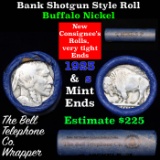 Buffalo Nickel Shotgun Roll in Old Bank Style Bell Telephone  Wrapper 1923 & s Mint Ends