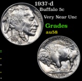 1937-d Buffalo Nickel 5c Grades Choice AU/BU Slider