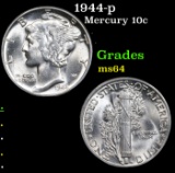 1944-p Mercury Dime 10c Grades Choice Unc