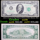 1963A $10 Green Seal Federal Reserve Note (Boston, MA) Grades Choice AU/BU Slider