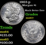 1903-p Morgan Dollar $1 Grades Select+ Unc