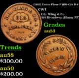 (1863) Union Flour F-10H-42A R-4 Civil War Token 1c Grades Select AU