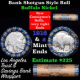 Buffalo Nickel Shotgun Roll in Old Bank Style 'Los Angeles Trust And SavingsBank'  Wrapper 1916 & s