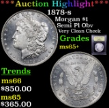 ***Auction Highlight*** 1878-s Morgan Dollar $1 Graded GEM+ Unc By USCG (fc)