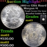 ***Auction Highlight*** 1882-cc GSA Hoard Morgan Dollar $1 Grades Select Unc (fc)