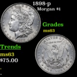 1898-p Morgan Dollar $1 Grades Select Unc