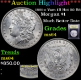 ***Auction Highlight*** 1891-o Vam 1B Hot 50 R6 Morgan Dollar $1 Graded Choice Unc By USCG (fc)