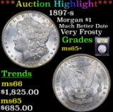 ***Auction Highlight*** 1897-s Morgan Dollar $1 Graded GEM+ Unc By USCG (fc)