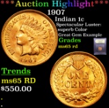 ***Auction Highlight*** 1907 Indian Cent 1c Graded GEM Unc RD BY USCG (fc)