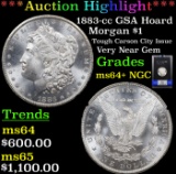 ***Auction Highlight*** NGC 1883-cc GSA Hoard Morgan Dollar $1 Graded ms64+ By NGC (fc)