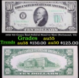 1950 $10 Green Seal Federal Reserve Note (Richmond, VA) Grades Choice AU