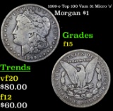 1899-o Top 100 Vam 31 Micro 'o' Morgan Dollar $1 Grades f+