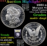 ***Auction Highlight*** 1881-s Morgan Dollar $1 Graded GEM+ DMPL By USCG (fc)