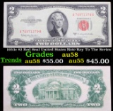 1953c $2 Red Seal United States Note Key To The Series Grades Choice AU/BU Slider