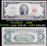 1963A $2 Red seal United States Note Grades Choice CU