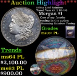 ***Auction Highlight*** 1878-p 7/8tf Rainbow Toned Vam 43 I5 R5 7/0 Morgan Dollar $1 Graded Select U