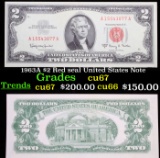 1963A $2 Red seal United States Note Grades Gem++ CU