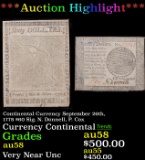 ***Auction Highlight*** Continental Currency September 26th, 1778 $60 Sig. N. Donnell, P. Cox Grades